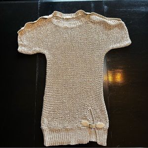 Vintage J.A.K Boho Small Made in USA Weaved Crochet Look Belt Cream Brown Tan